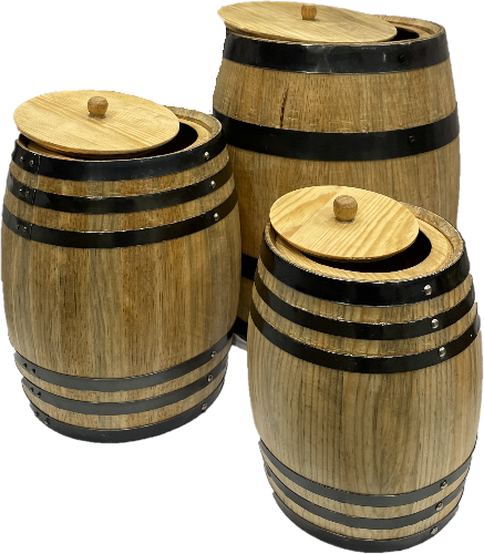 10 liter pine barrel with lid