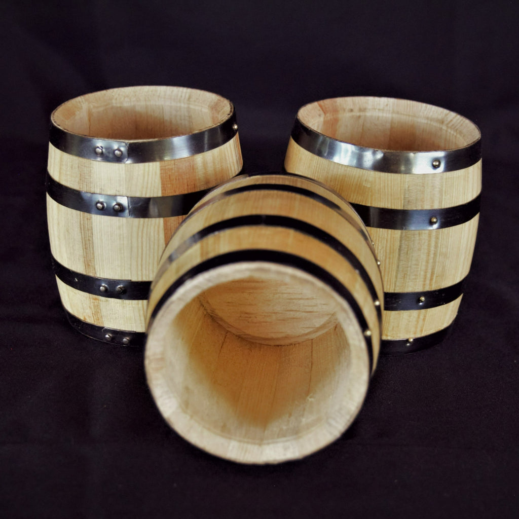 wood barrels for wedding table centerpieces